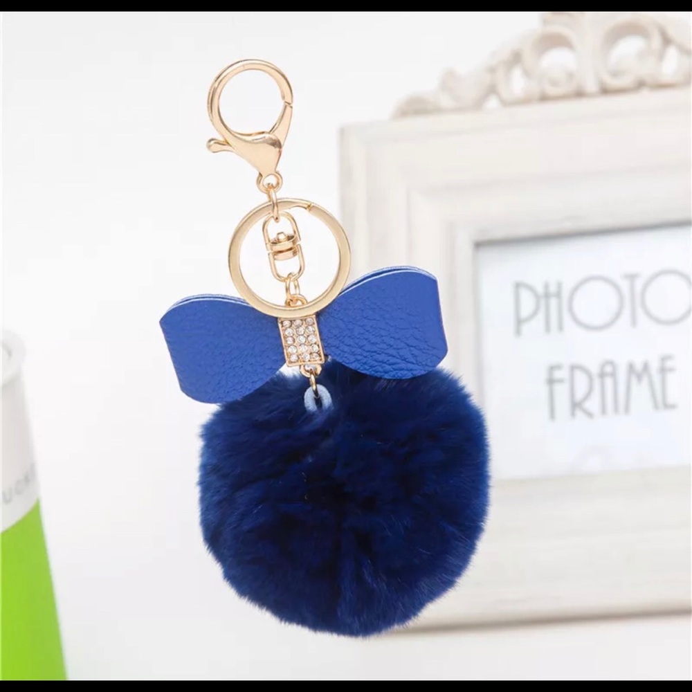 NEW Pom Pom Handbag Charm/Keychain